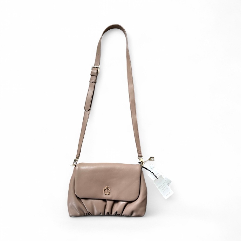 Riona Vegan Nude Leather Nude Shoulder Crossbody Bag Peta Approved Vegan NWT